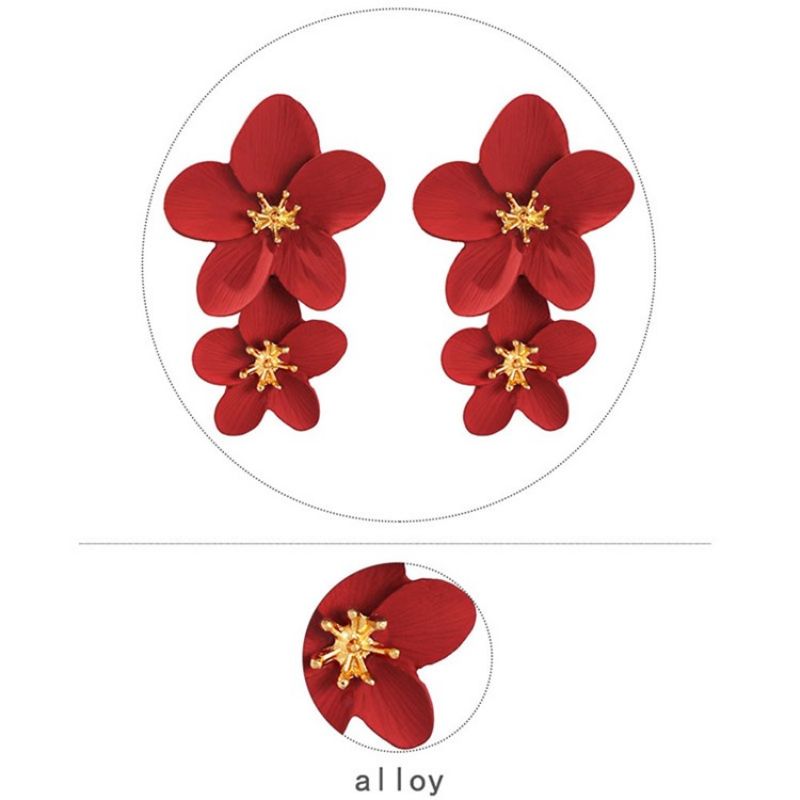 Blomsterlegering Farve Øreringe