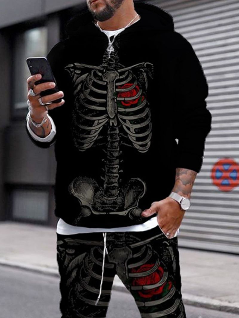 Casual Skull Print Fall Outfit