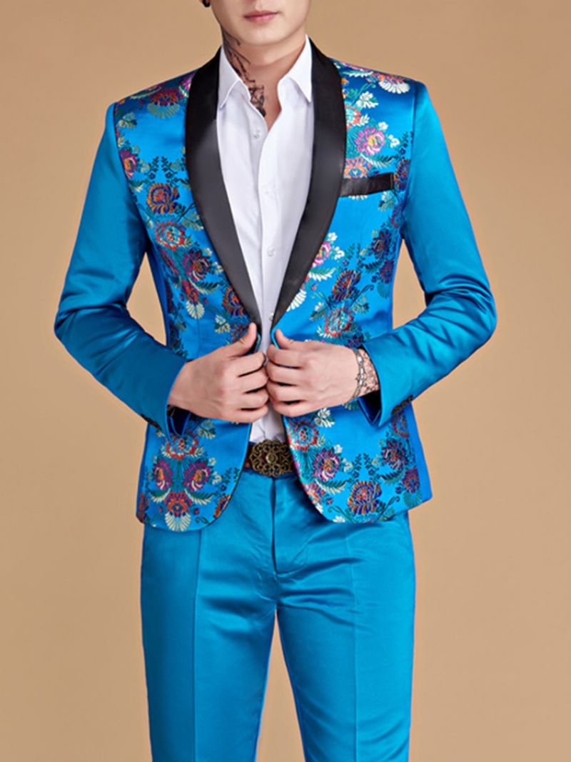 Herreprint Casual Suit Blazer Bukser