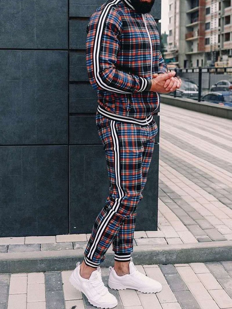 Plaid Patchwork Casual Efterårsoutfit