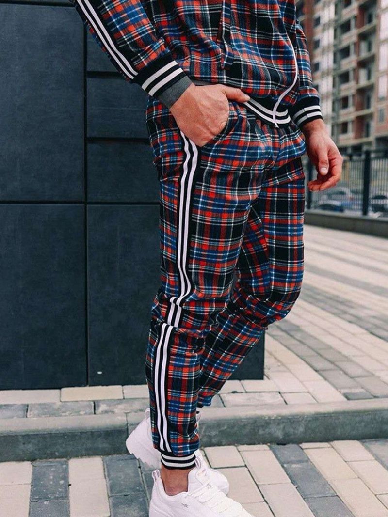 Plaid Patchwork Casual Efterårsoutfit