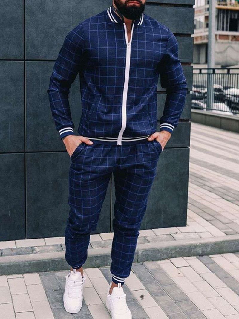 Plaid Patchwork Casual Efterårsoutfit