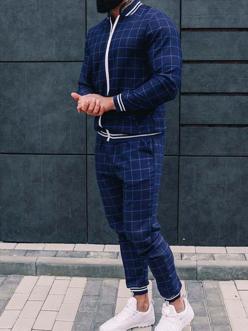 Plaid Patchwork Casual Efterårsoutfit