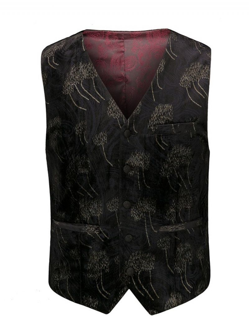 Vest One Button Pocket 3-Piece Herredragt