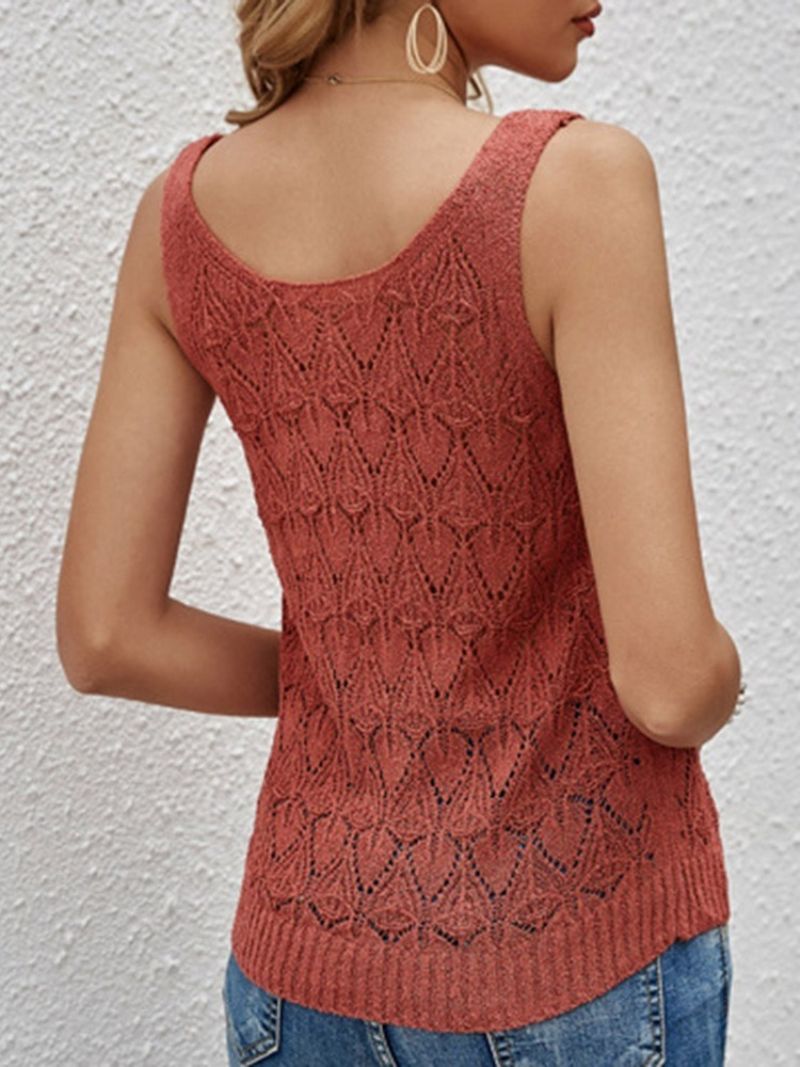 Polyester Sommer Hollow Dame Standard Tank Top