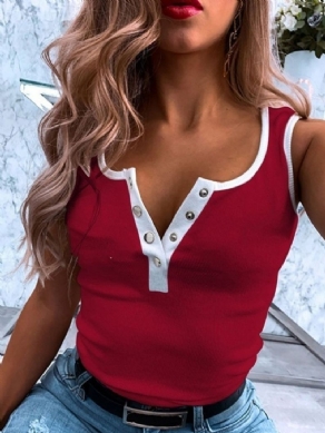 Sommer Knap Polyester Dame Standard Tanktop