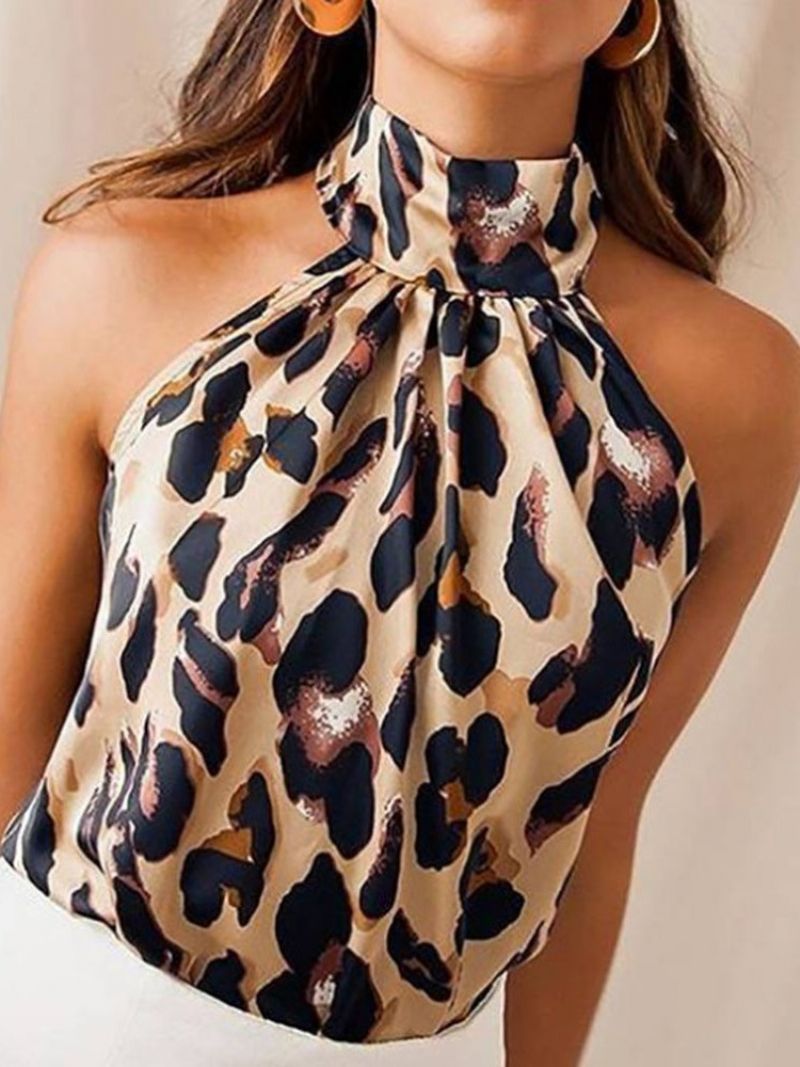 Standard-Leopard-Tanktop I Polyester Til Kvinder