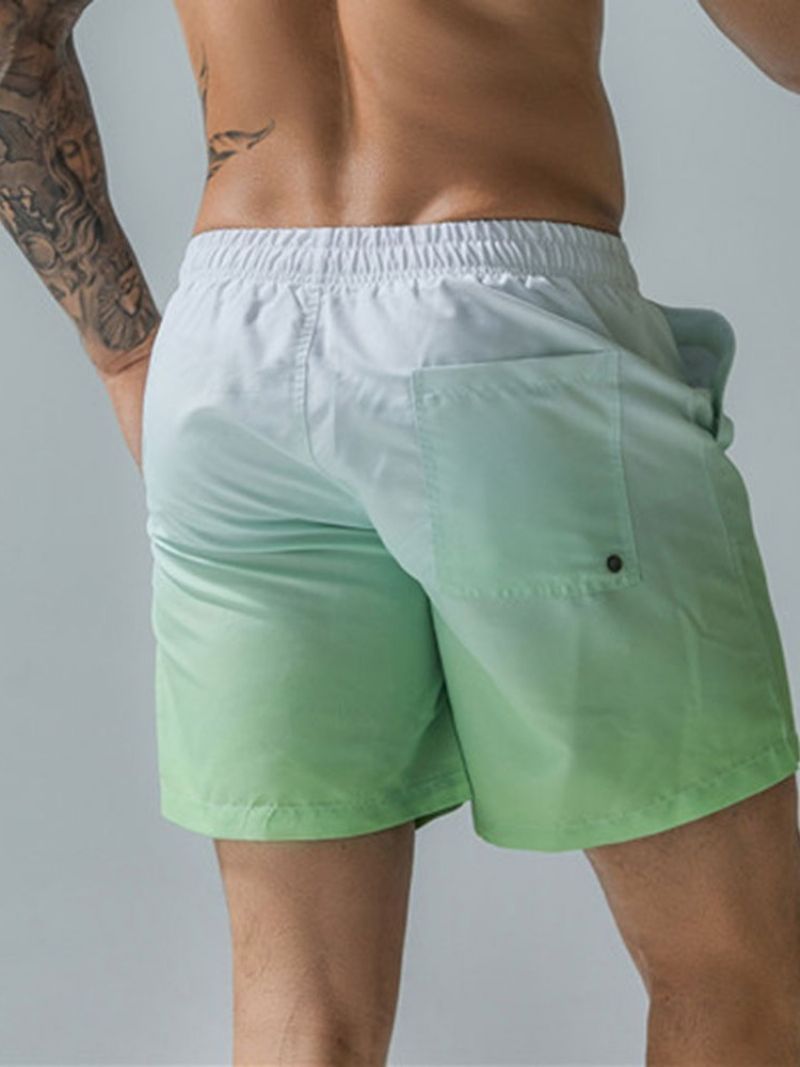 Gradient Lige Mænds Strandshorts Med Snørebånd