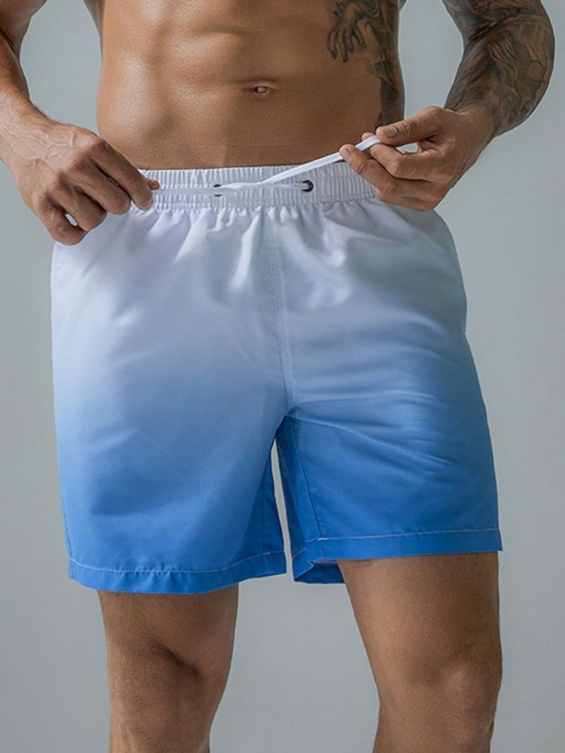 Gradient Lige Mænds Strandshorts Med Snørebånd