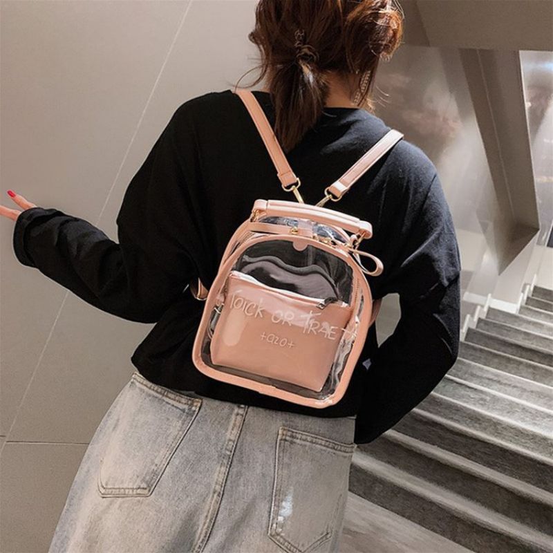 Pu Transparency Letter Tote Bag