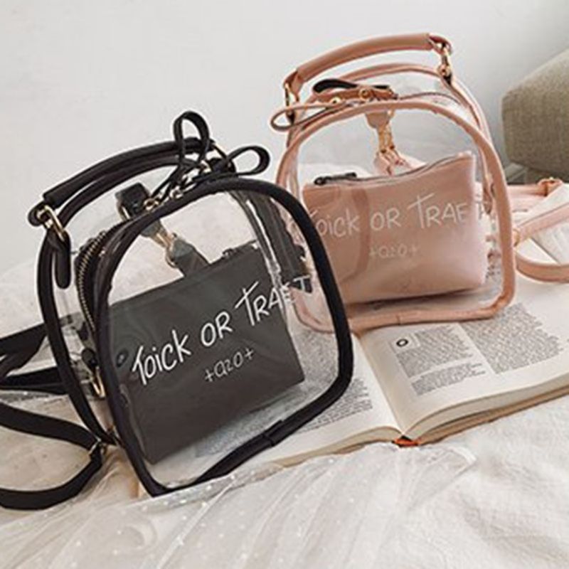 Pu Transparency Letter Tote Bag