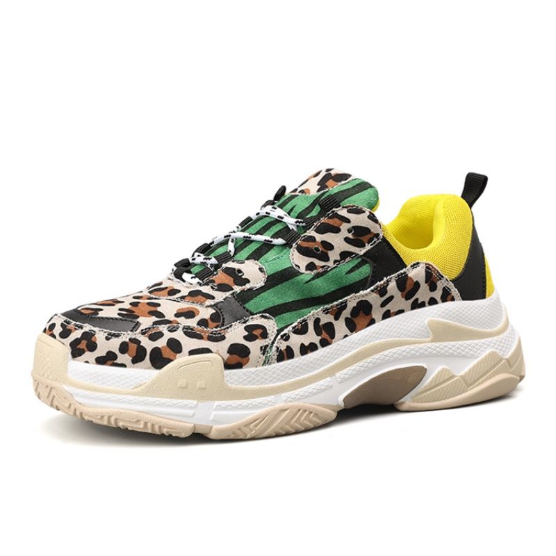 Leopardprint Low-Cut Øvre Snøre-Up Herresneakers