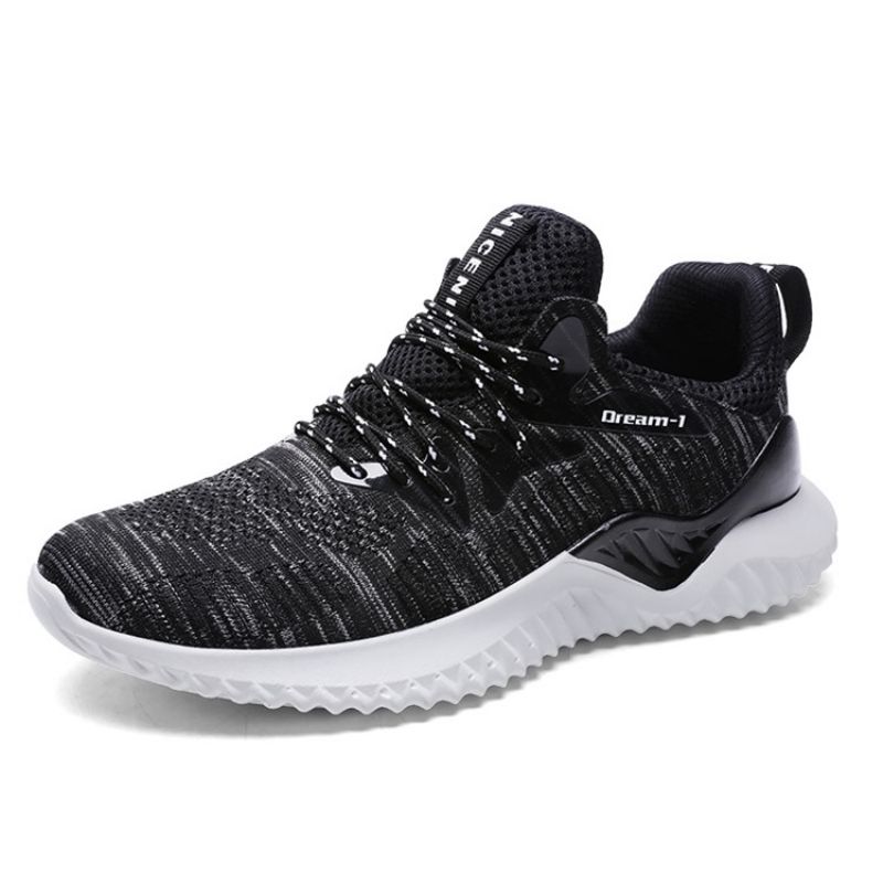 Mesh Lace-Up Rund Toe Casual Sneakers Til Mænd