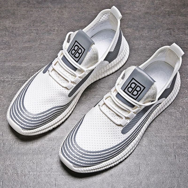 Patchwork Slip-On Low-Cut Øvre Mesh Herresneakers