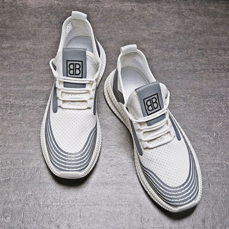 Patchwork Slip-On Low-Cut Øvre Mesh Herresneakers