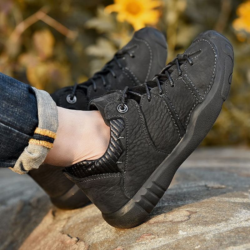 Pu Low-Cut Øvre Lace-Up Work Sneakers Til Mænd