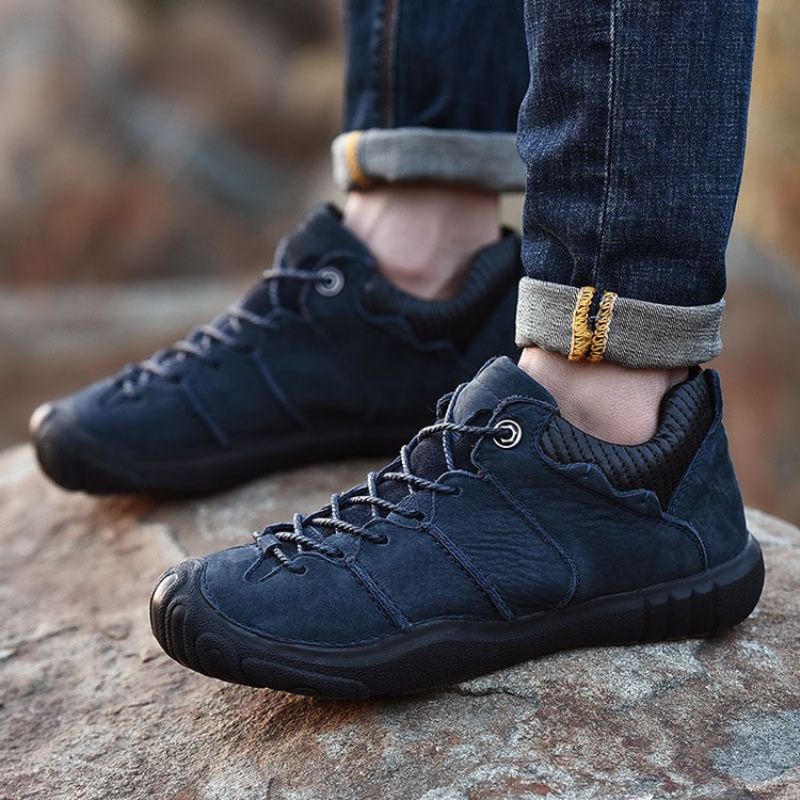 Pu Low-Cut Øvre Lace-Up Work Sneakers Til Mænd