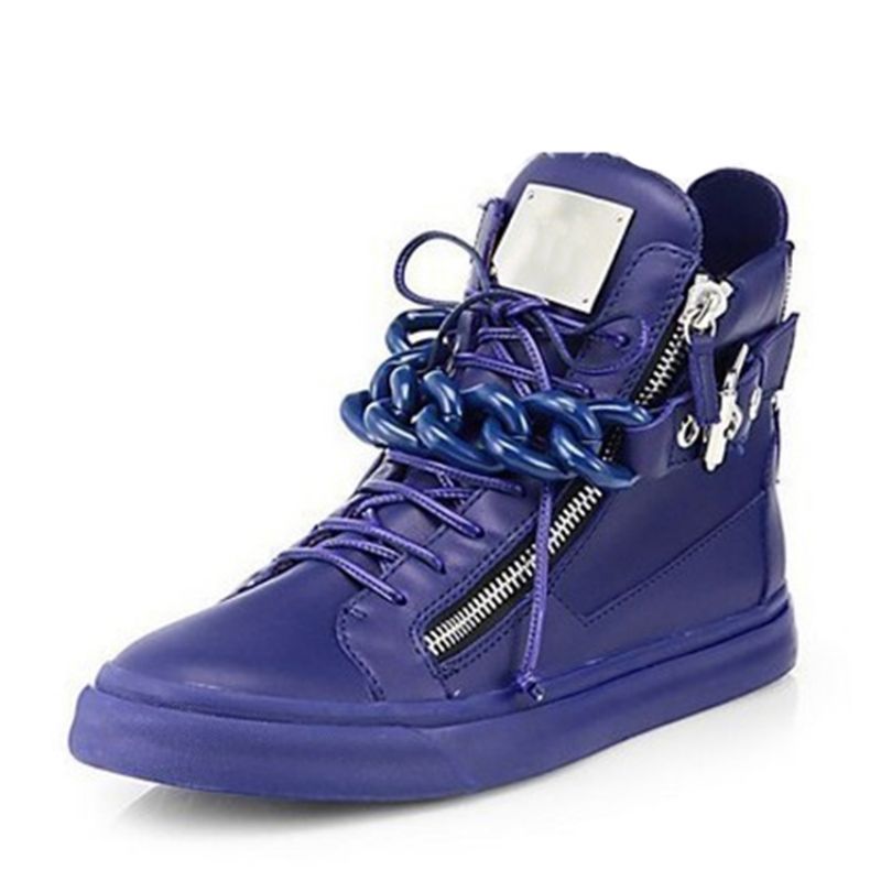 Western Buckle High-Cut Øvre Pu Sneakers