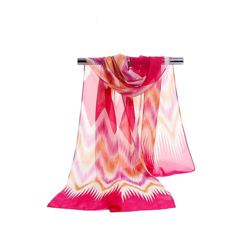 2018 Sommer Wave Farvet Chiffon Tørklæde