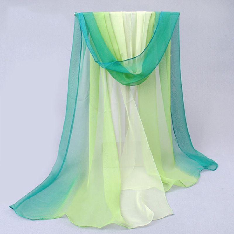 Gradient Color Chiffon Dametørklæde