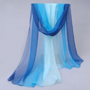 Gradient Color Chiffon Dametørklæde