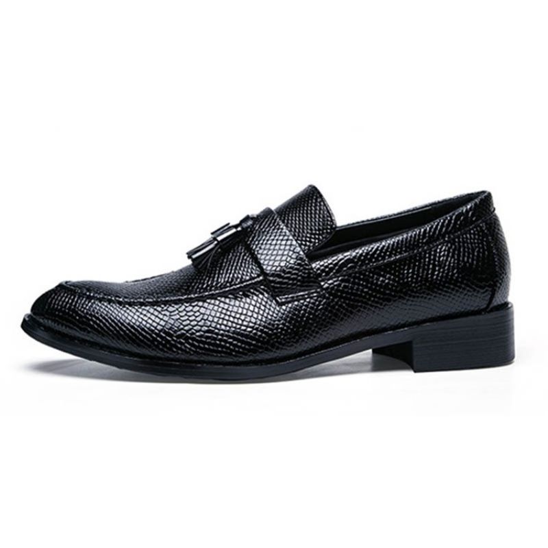 Pu Frynser Slip-On Rund Tå Herre Oxfords