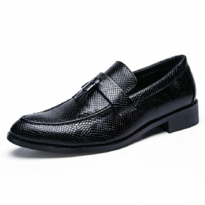 Pu Frynser Slip-On Rund Tå Herre Oxfords