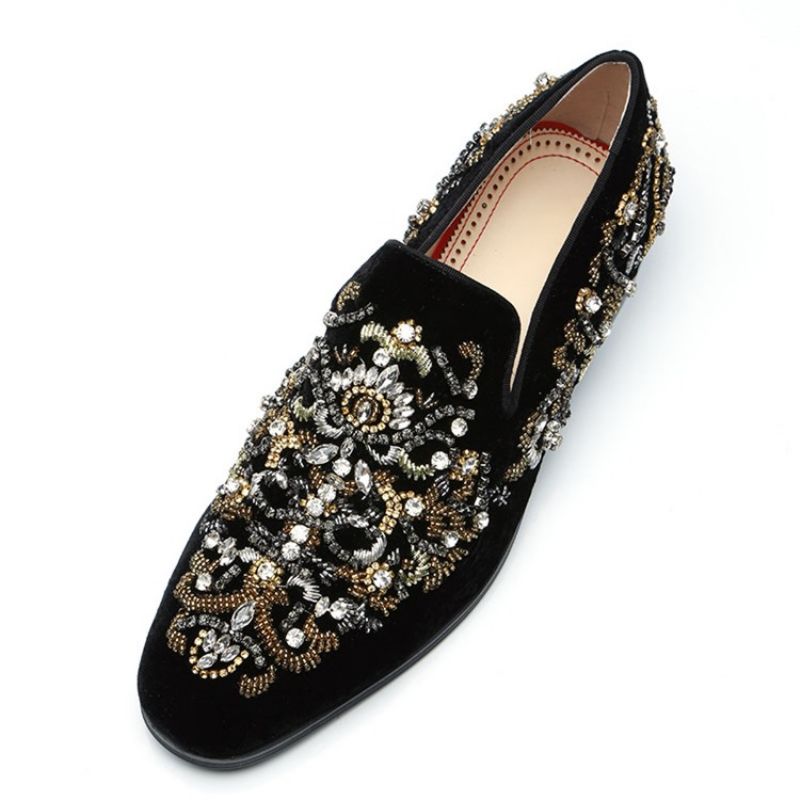 Rhinestone Rund Tå Herre Oxfords