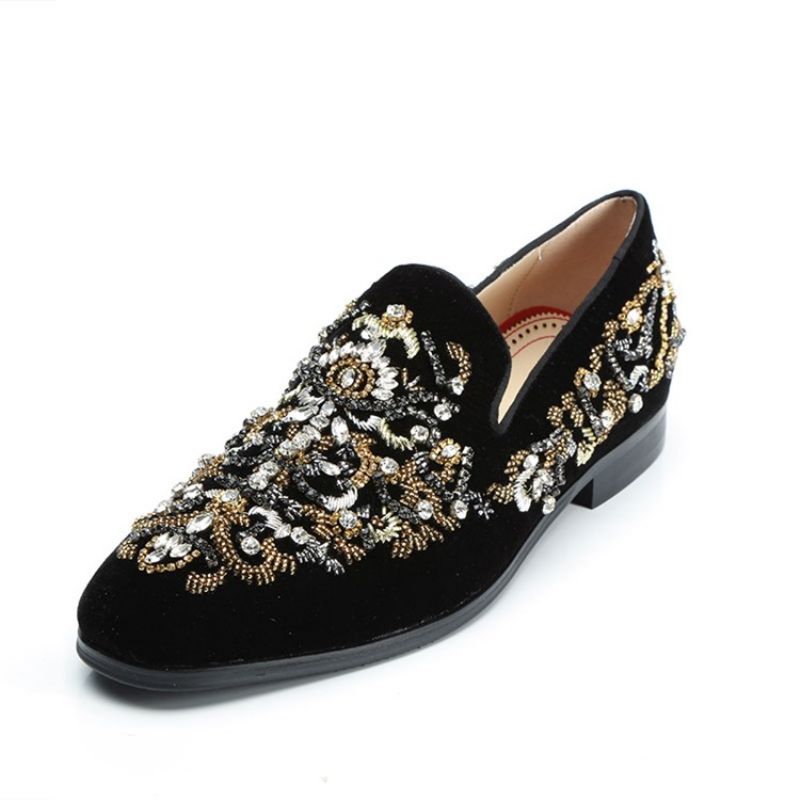 Rhinestone Rund Tå Herre Oxfords