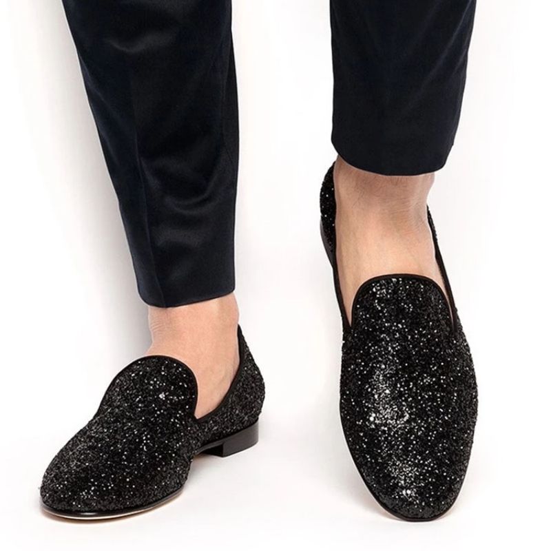 Sequin Slip-On Low-Cut Øvre Herre Kjole Sko