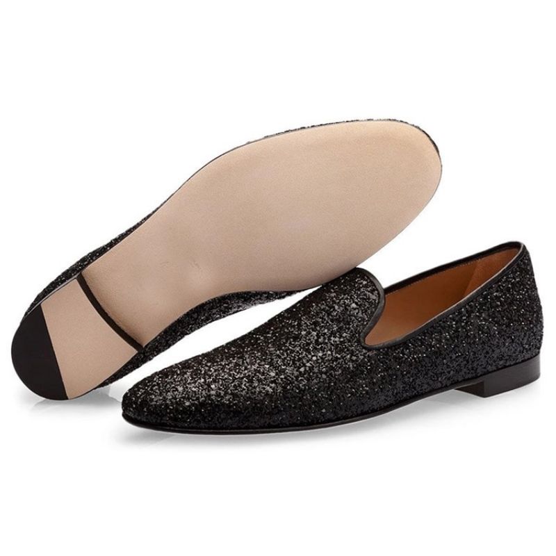 Sequin Slip-On Low-Cut Øvre Herre Kjole Sko