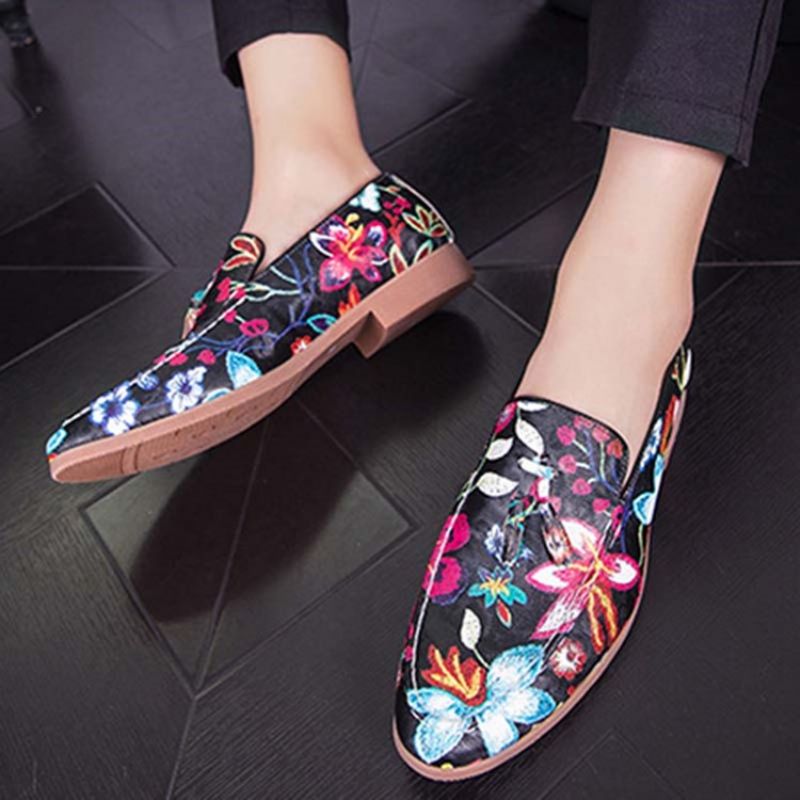 Slip-On Color Block Rund Toe Herresko