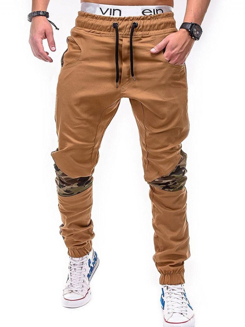 Pencil Pants Print Camouflage Lace-Up Fall Casual Bukser