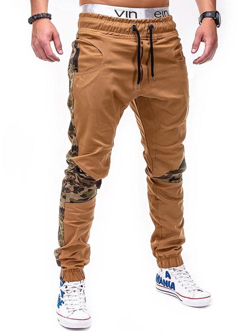 Pencil Pants Print Camouflage Lace-Up Fall Casual Bukser