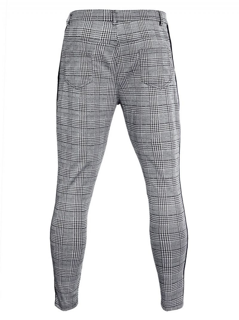 Plaid Patchwork Pencil Pants Europæiske Four Seasons Casual Pants