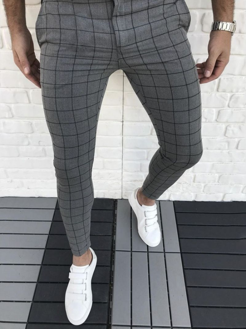 Plaid Pencil Pants Lynlås Four Seasons Casual Pants