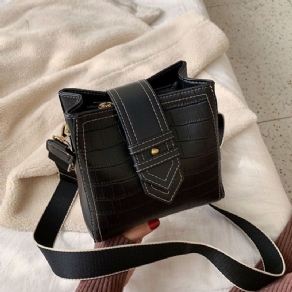 Alligator Prægning Pu Rektangel Crossbody Tasker