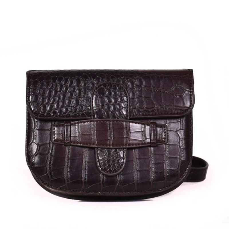 Alligator Thread Pu Sadel Crossbody Taske