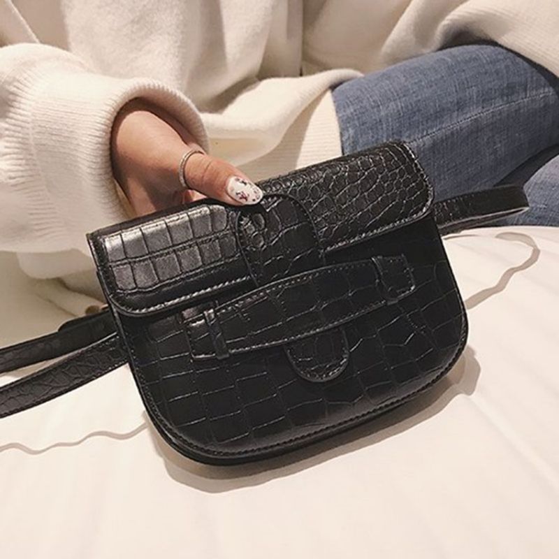 Alligator Thread Pu Sadel Crossbody Taske