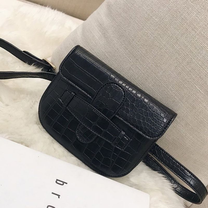 Alligator Thread Pu Sadel Crossbody Taske