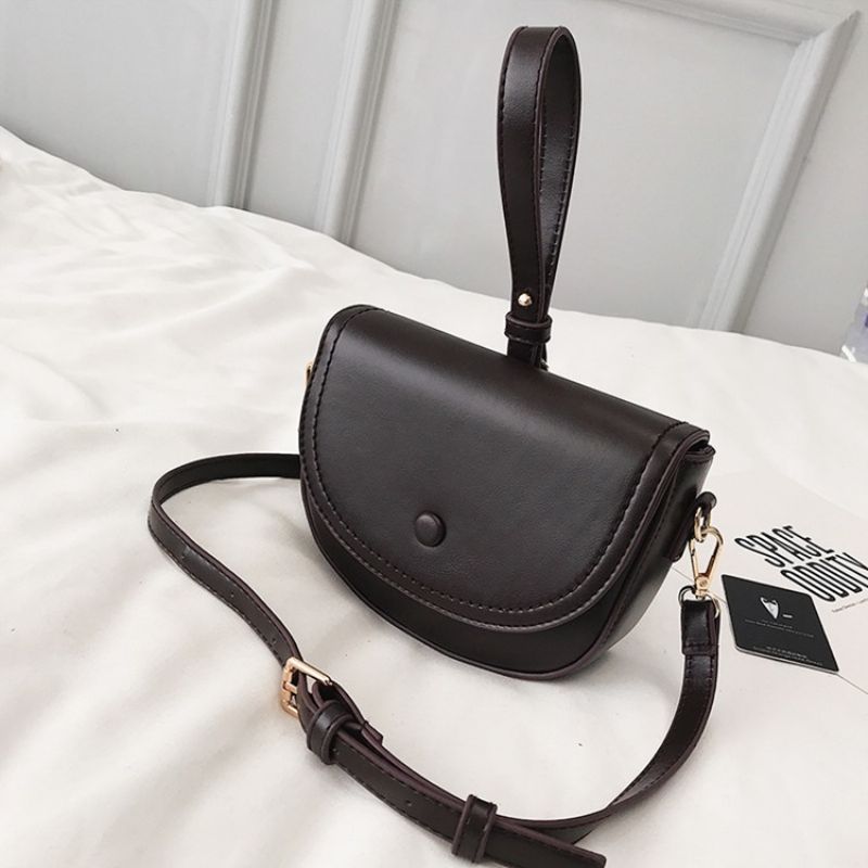 Almindelig Pu Sadel Blød Crossbody Tasker