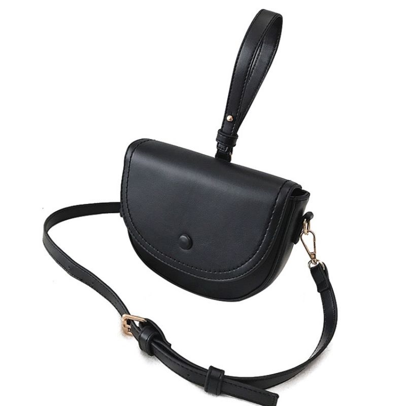 Almindelig Pu Sadel Blød Crossbody Tasker