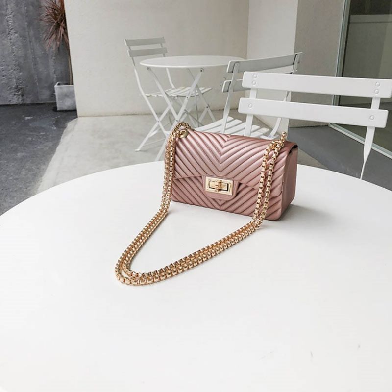 Almindeligt Pu Rektangel Crossbody-Tasker