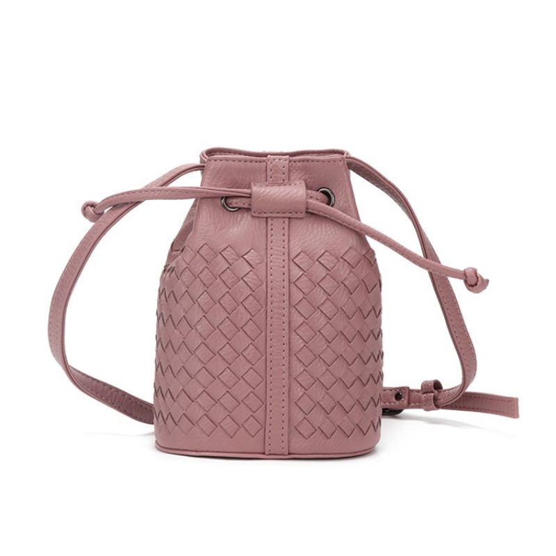 Bøtteformet Strikket Mini Crossbody Taske