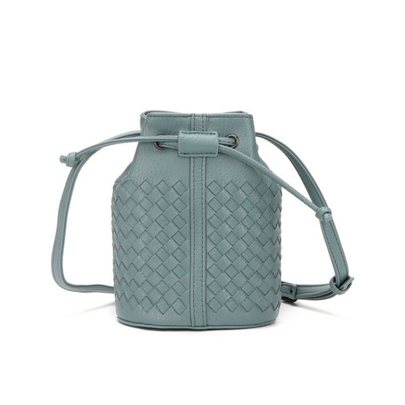 Bøtteformet Strikket Mini Crossbody Taske