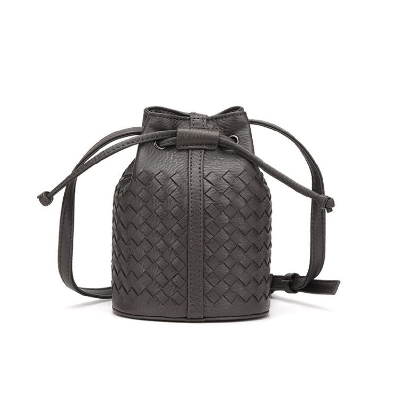 Bøtteformet Strikket Mini Crossbody Taske