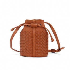 Bøtteformet Strikket Mini Crossbody Taske