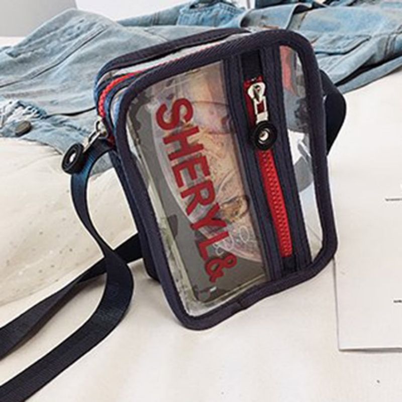 Brev Pvc Trådflap Crossbody Tasker