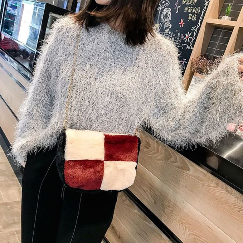 Color Block Saddle Crossbody Tasker