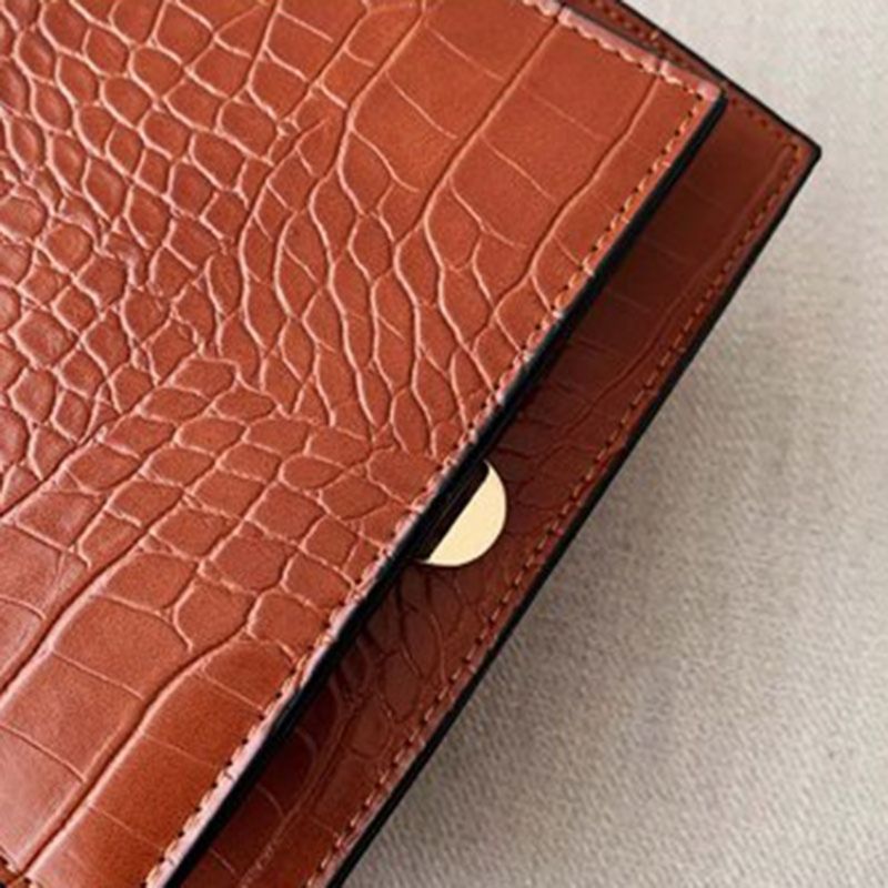 Embossing Alligator Pu Square Crossbody-Tasker